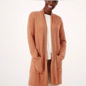 Barefoot Dreams Sweater Womens Extra Large CozyChic Lite Open Front BDWCL2149